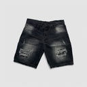 Affaire Grey Distressed Denim Shorts Decshe