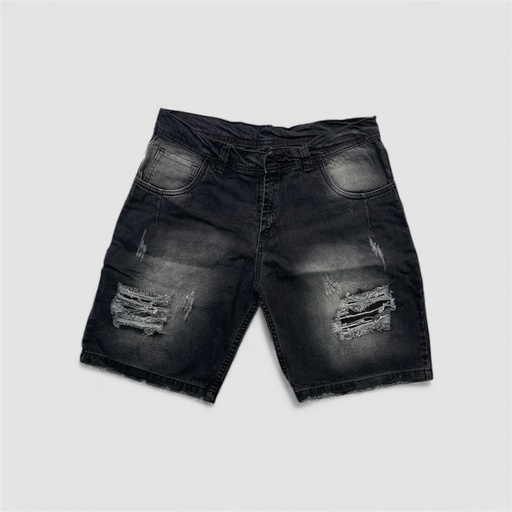 Affaire Grey Distressed Denim Shorts Decshe